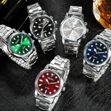 Luxury Wrist Watches for Man Fashion Analog Quartz Watch Stainless Steel Strap Male Watch Casual Digital Bracele Watch