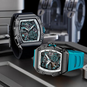 2025 Top Brand Original Automatic Watch for Men High-end Luxury Hollow Out Chronograph Waterproof Mens Mechanical Watches Reloj