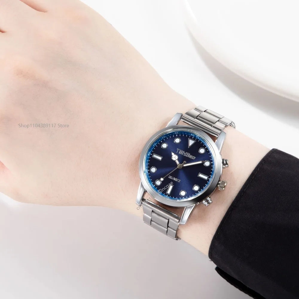 Luxury Wrist Watches for Man Fashion Analog Quartz Watch Stainless Steel Strap Male Watch Casual Digital Bracele Watch