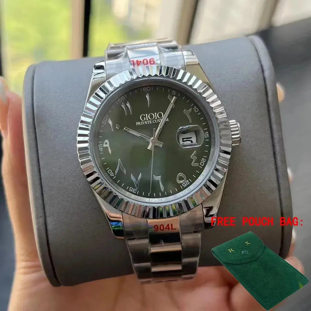 Luxury Automatic Watch for Men Mechanical Watches 904L Stainless Steel Black Blue Rome Dial 36mm 41mm