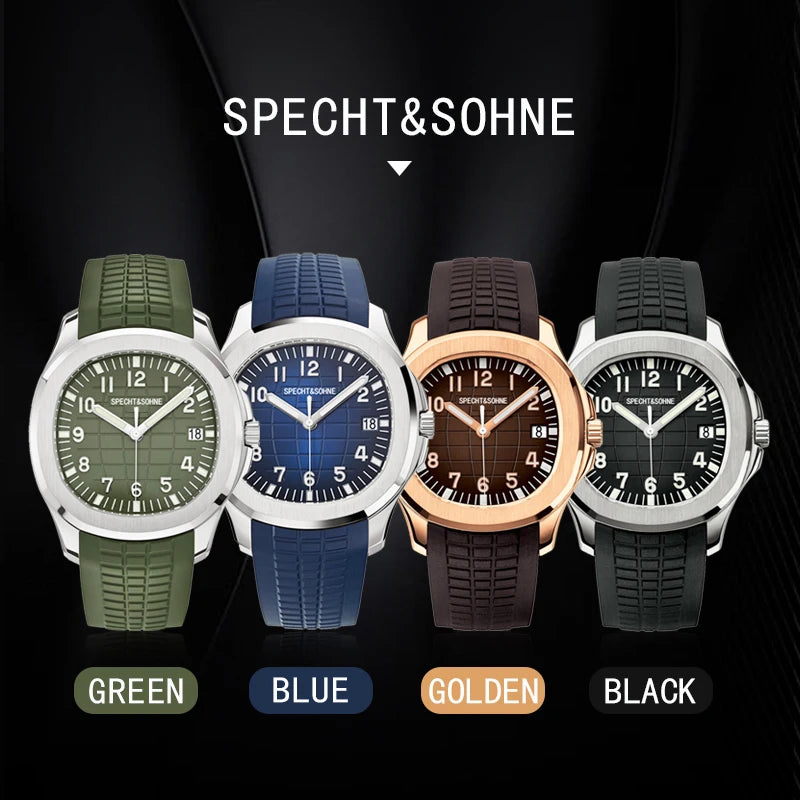 2025 New Arrival Mens Watches Top Brand Luxury Automatic Mechanical Watches Rubber Strap Stainless Steel Watch Relogio Masculino