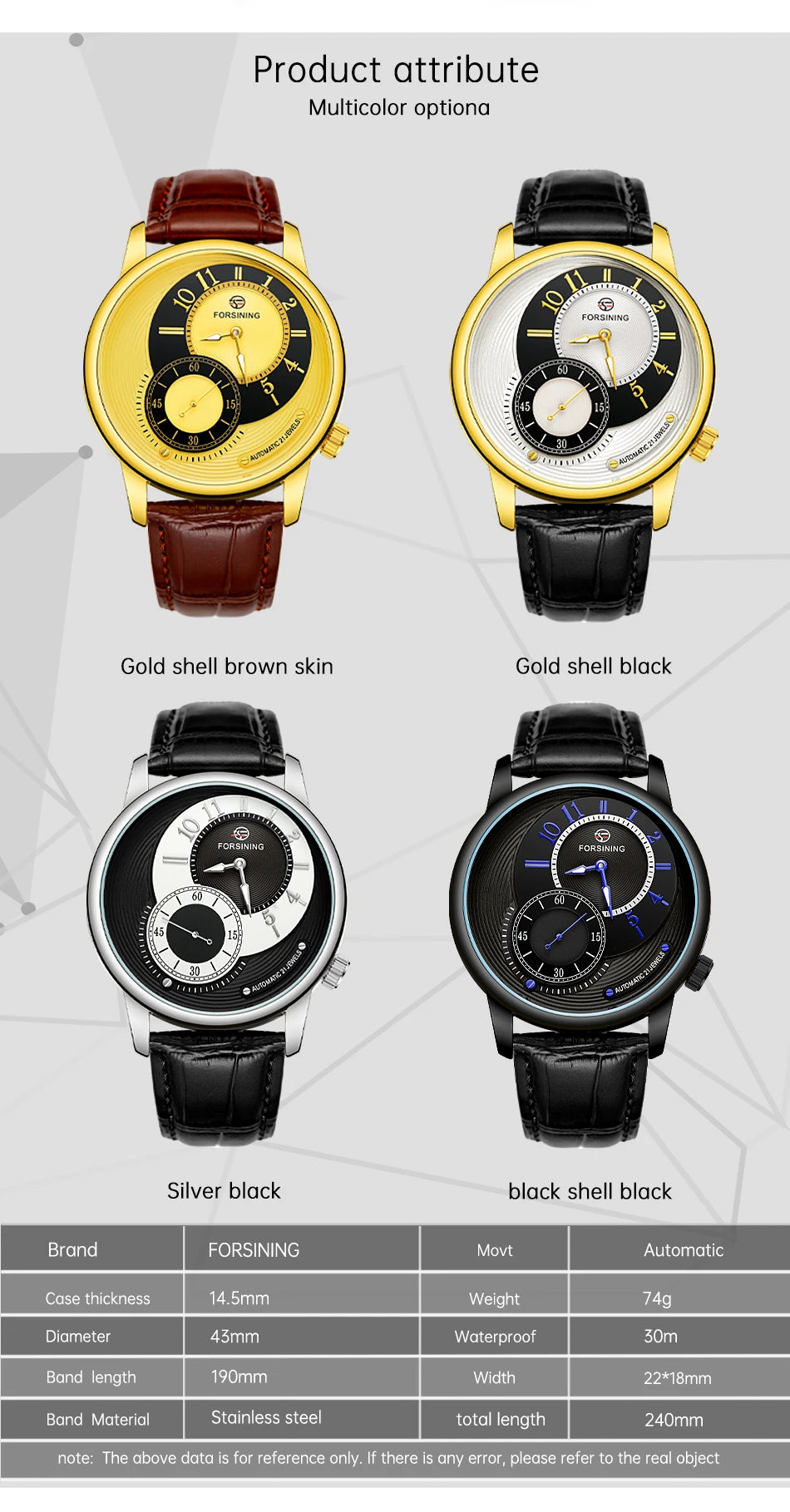 2024 Forsining Skeleton Automatic Mechanical Watches Waterproof Men's Watch Famous Brand Luxury Clock Relogio Masculino For Men