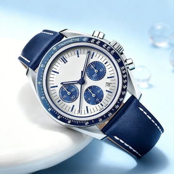 2026 New Men's Watch Multifunctional Sports Chronograph Men's Watch Top Brand Luxury Men's Quartz Watch Leather Strap