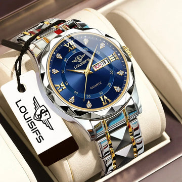Top Brand Mens Watches Classic Roman Scale Dial Luxury Wrist Watch for Man Original Quartz Waterproof Luminous Chronograph
